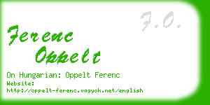 ferenc oppelt business card